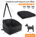 Load image into Gallery viewer, Dog Car Seat for Small Medium Dogs,Detachable Washable Dog Booster Seat under 30Lbs, Pet Car Seat Travel Bed with Storage Pockets and Dog Safety Belt (Black)
